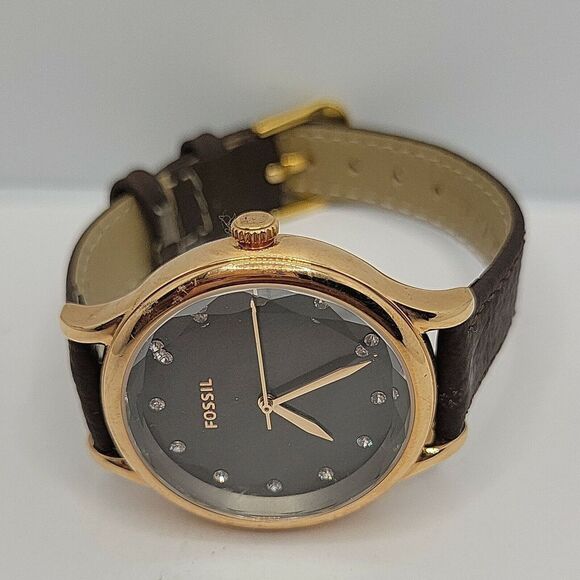 FOSSIL BQ3393 Women's Brown Leather Analog Dial Quartz Genuine Wrist Watch BC50 - Picture 7 of 11
